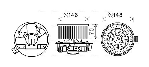 AVA QUALITY COOLING vidaus pūtiklis RT8576